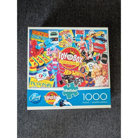 BUFFALO Puzzles - Toy Box Treasures 1000p  26.75in X 19.75in - Picture 1 of 2